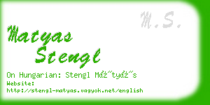 matyas stengl business card